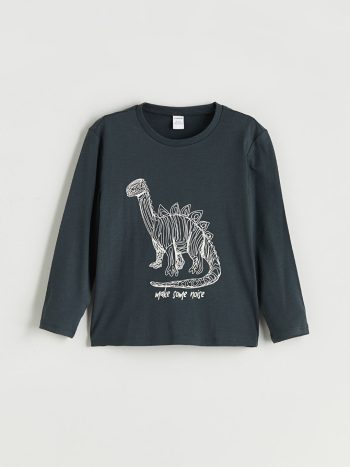 Striped Polo Collar Sweatshirt for Boys