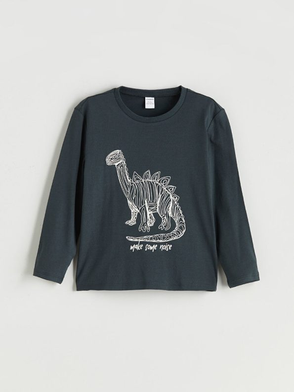 Striped Polo Collar Sweatshirt for Boys