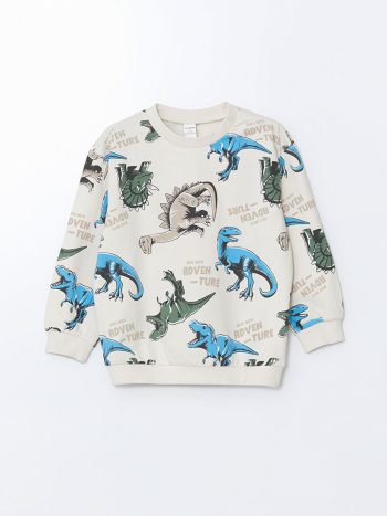 LCW Kids Beige Crew Neck Boys Sweatshirt