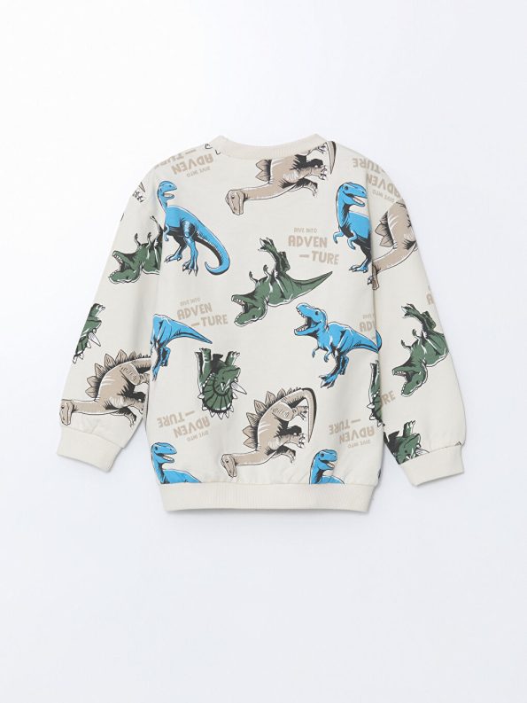 LCW Kids Beige Crew Neck Boys Sweatshirt