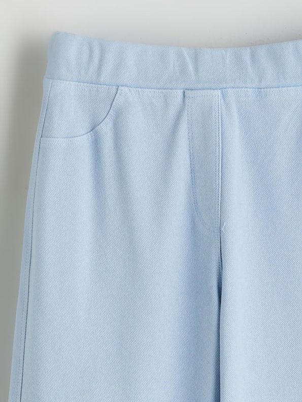 LCW Kids Blue Elastic Waist Flared Leggings for Girls