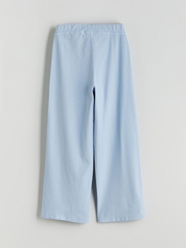 LCW Kids Blue Elastic Waist Flared Leggings for Girls