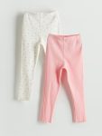 LCW Kids Pink Elastic Waist Girls Pajama Bottoms Set