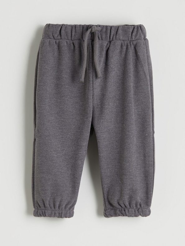 Brown Printed Long Sleeve Crew Neck T-Shirt and Sweatpants Set for Baby Boys