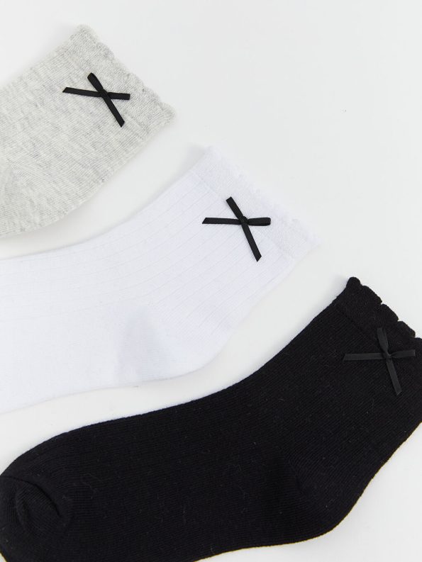 Basic Girls' Ankle Socks Set of 7