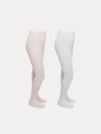 Elastic Waistband Girls' Skirt and Tights Set