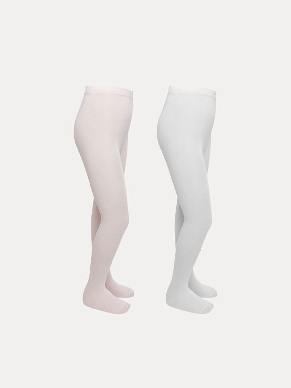 Elastic Waistband Girls' Skirt and Tights Set