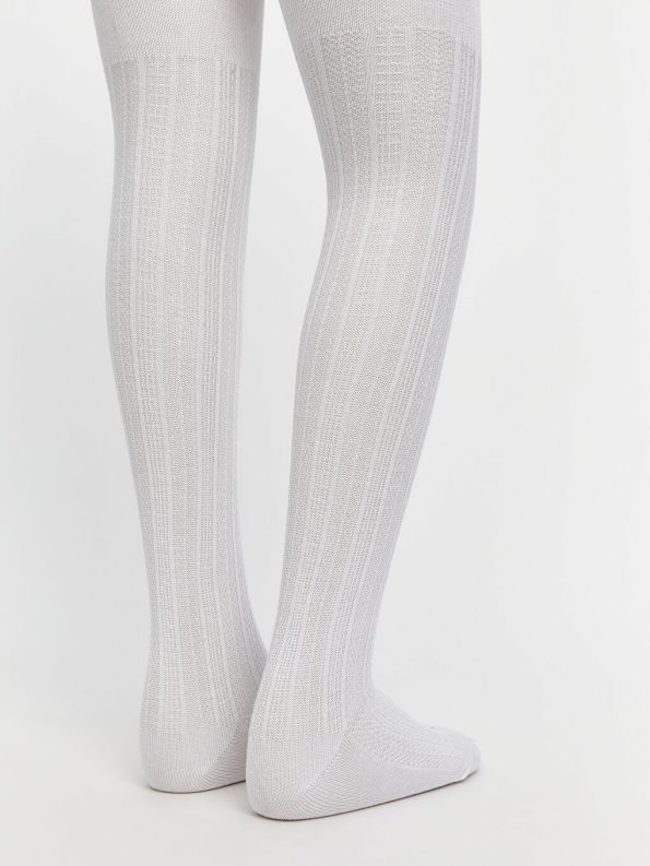 Elastic Waistband Girls' Skirt and Tights Set