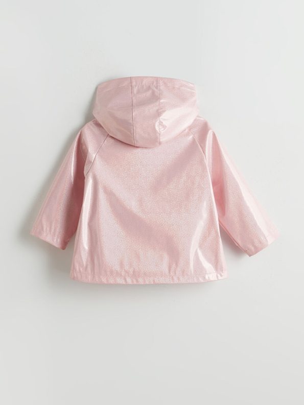 LCW Kids Pink Hooded Raincoat for Girls