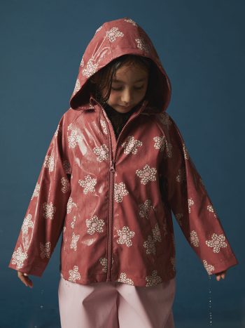 LCW Kids Burgundy Hooded Girls Raincoat
