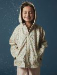 LCW Kids Beige Hooded Floral Raincoat for Girls