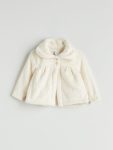 LCW Baby Cream Baby Collar Plush Jacket