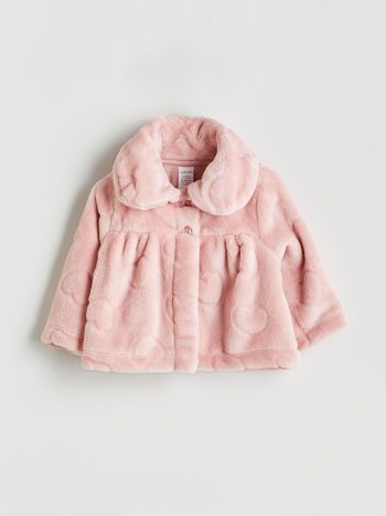 LCW Baby Pink Plush Jacket for Girls