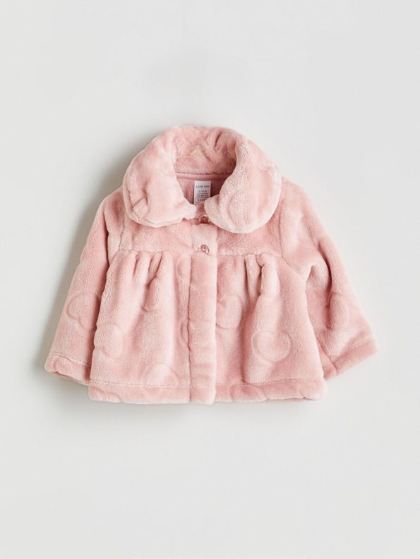 LCW Baby Pink Plush Jacket for Girls