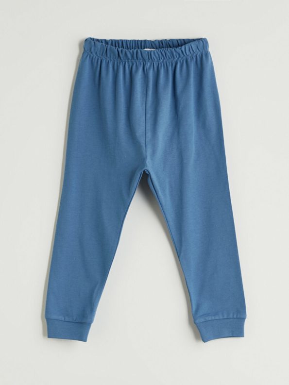 LCW Baby Beige Crew Neck Boys' Pajama Set