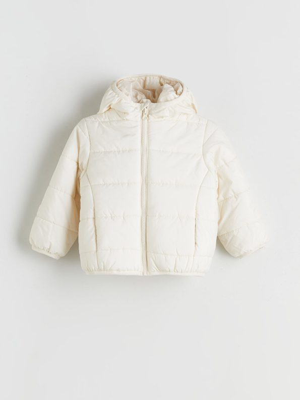 LCW Kids Cream Hooded Girls Puffer Jacket