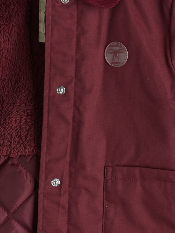 LCW Kids Burgundy Corduroy Collar Girls Jacket