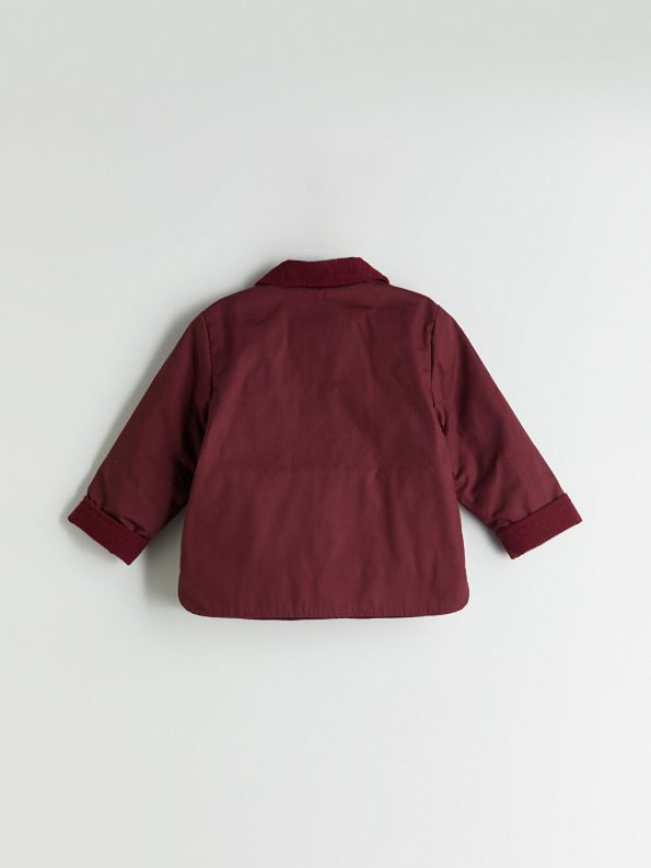 LCW Kids Burgundy Corduroy Collar Girls Jacket