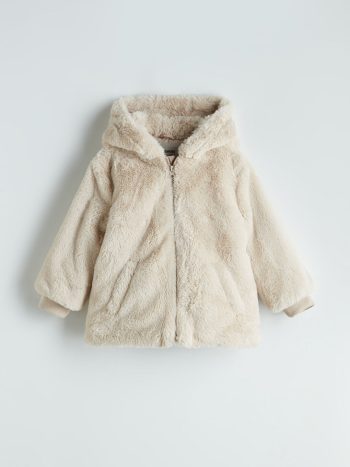 LCW Kids Cream Hooded Girls Jacket