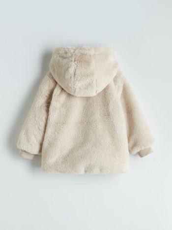 LCW Kids Cream Hooded Girls Jacket