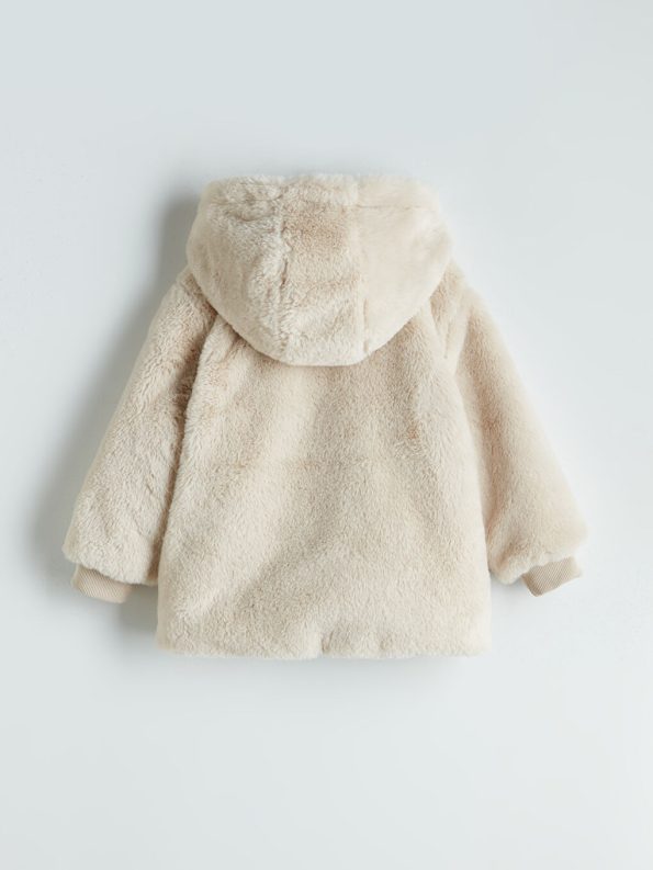 LCW Kids Cream Hooded Girls Jacket