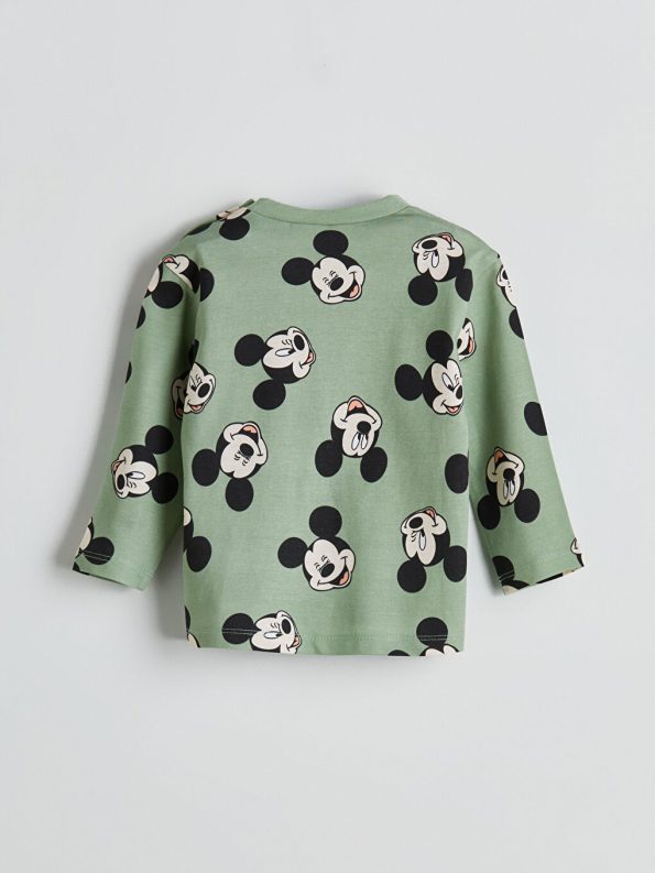 LCW Baby Green Mickey Mouse Print Boys Pajama Set