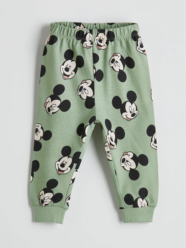 LCW Baby Green Mickey Mouse Print Boys Pajama Set