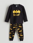 LCW Baby Black Batman Printed Boys Pajama Set
