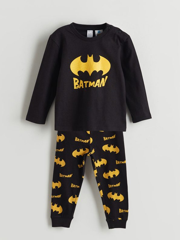 LCW Baby Black Batman Printed Boys Pajama Set