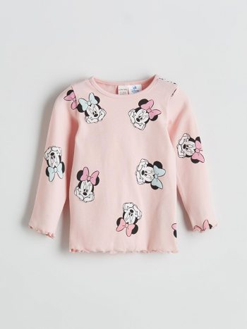 LCW Baby Pink Minnie Mouse Printed Girls Pajama Set