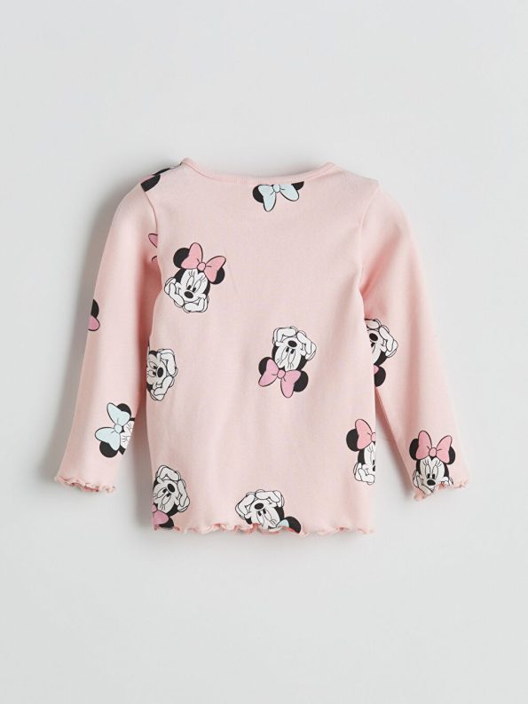 LCW Baby Pink Minnie Mouse Printed Girls Pajama Set