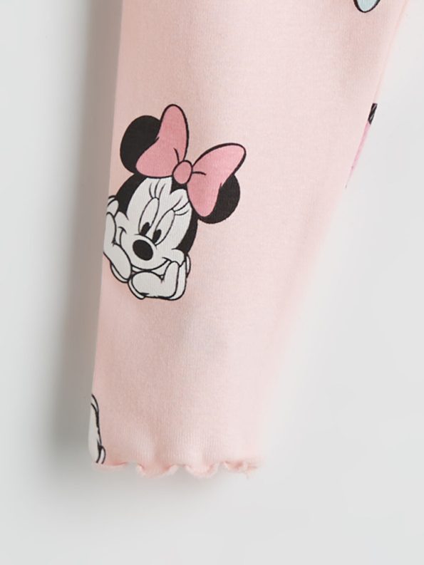 LCW Baby Pink Minnie Mouse Printed Girls Pajama Set