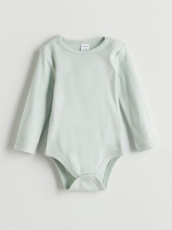 LCW Baby Cream Bicycle Neck Printed Boy Baby Bodysuit Set of 2