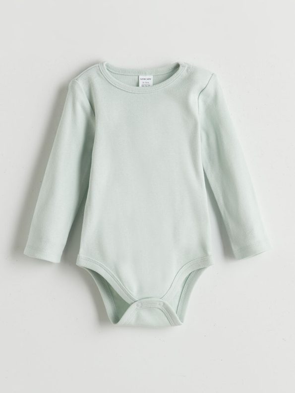 LCW Baby Cream Bicycle Neck Printed Boy Baby Bodysuit Set of 2