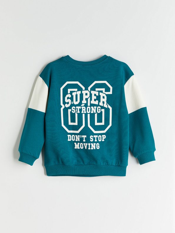 LCW Kids Green Printed Boys Sweatshirt