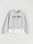 Long Sleeve Printed Crew Neck Girls T-Shirt