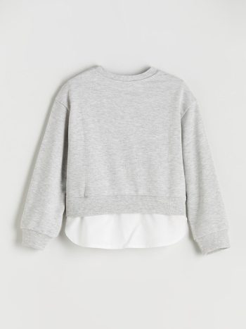 Long Sleeve Printed Crew Neck Girls T-Shirt