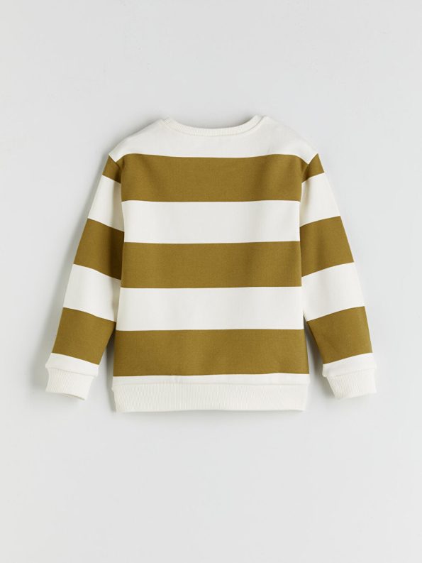 LCW Kids Beige Crew Neck Printed Boys Sweatshirt Set