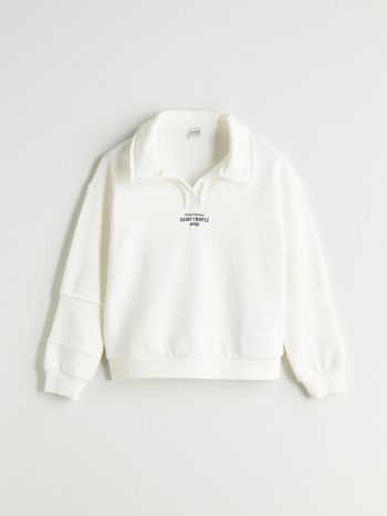Shirt Collar Girls' Tracksuit Set