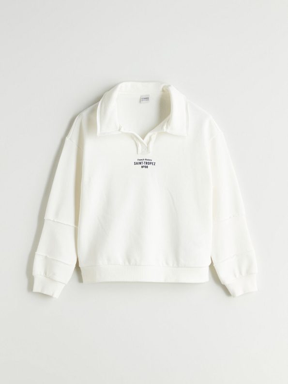 Shirt Collar Girls' Tracksuit Set