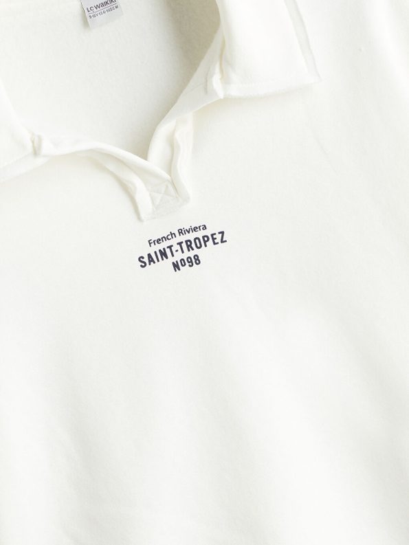 Shirt Collar Girls' Tracksuit Set