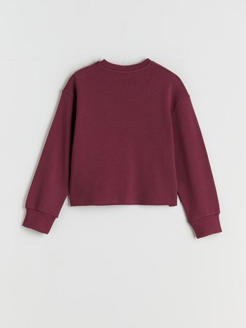 Girls' Thick Sweatshirt Set with Crew Neck