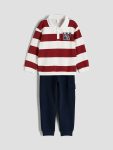 LCW Kids Beige Boys Sweatshirt and Jogger Pants Set