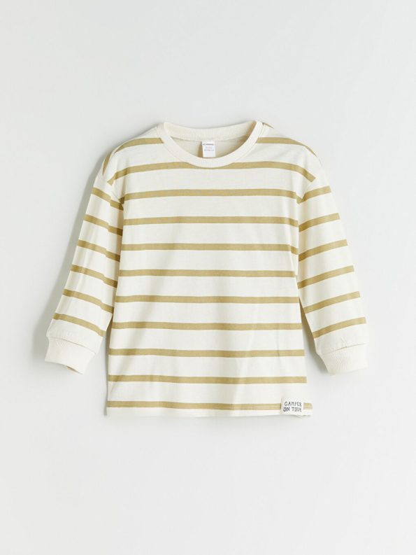 LCW Kids Beige Striped Boys T-Shirt