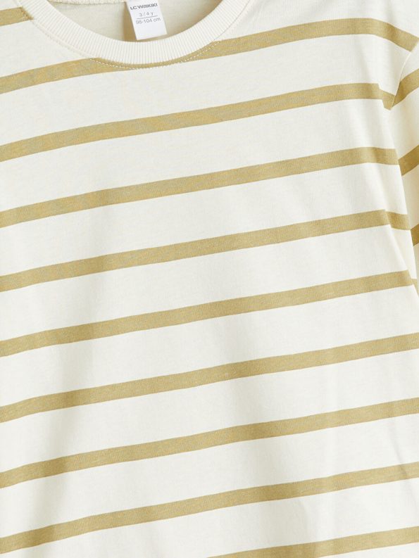 LCW Kids Beige Striped Boys T-Shirt