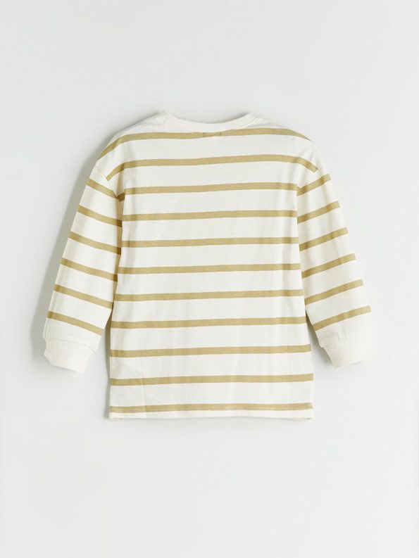 LCW Kids Beige Striped Boys T-Shirt
