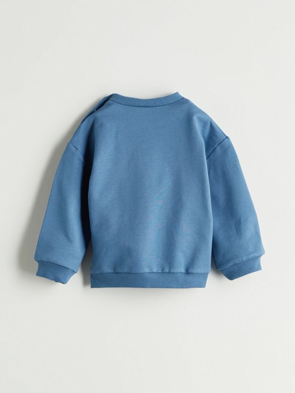LC WAIKIKI Blue Crew Neck Baby Boy Sweatshirt and Pants Set