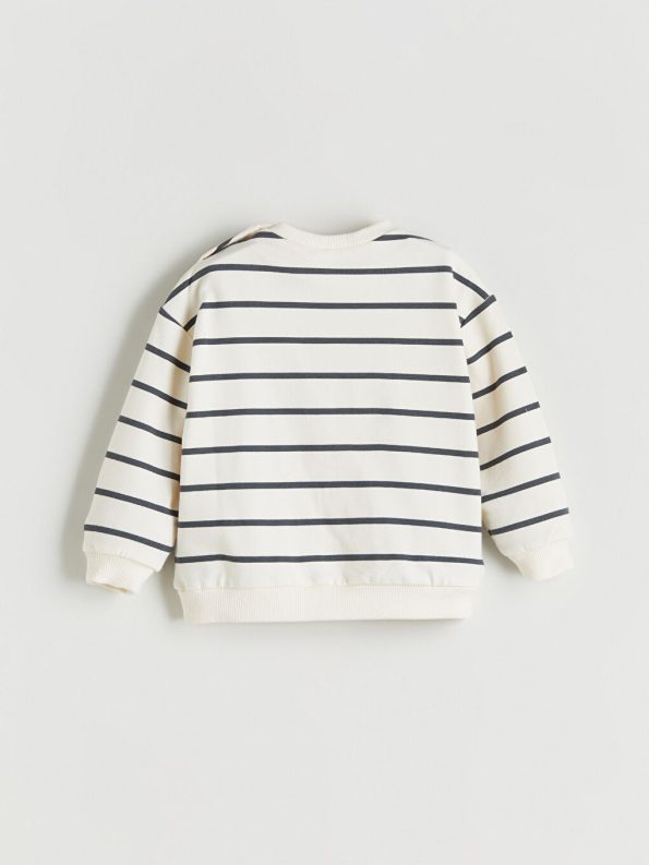Long Sleeve Printed Crew Neck Sweatshirt and Jogger Set for Baby Boys