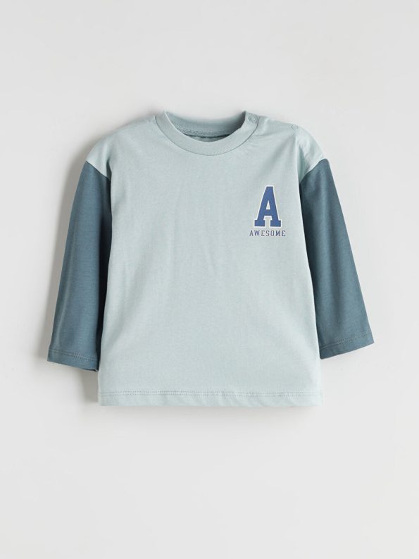LCW Baby Green Crew Neck Boys T-Shirt and Pants Set