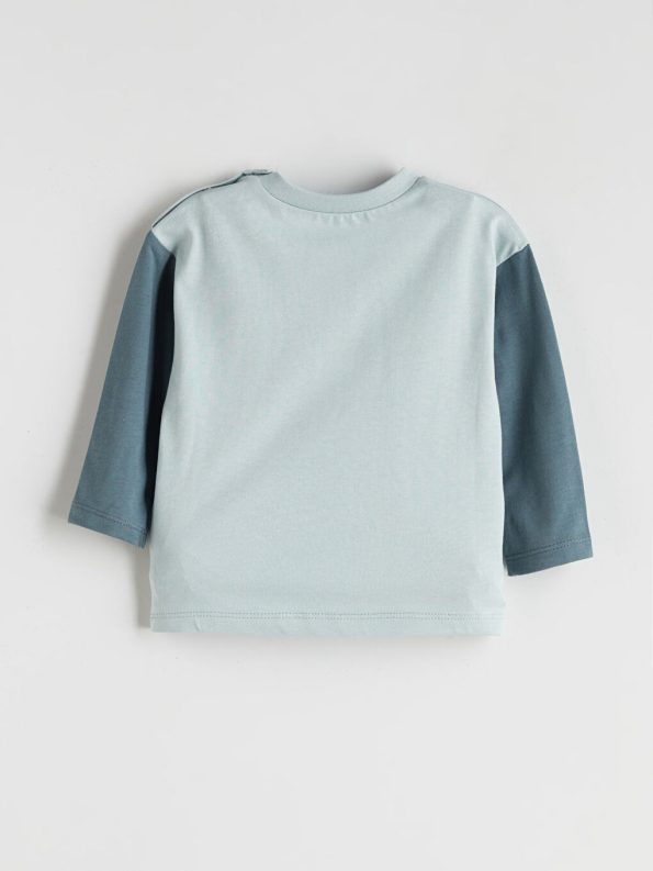 LCW Baby Green Crew Neck Boys T-Shirt and Pants Set